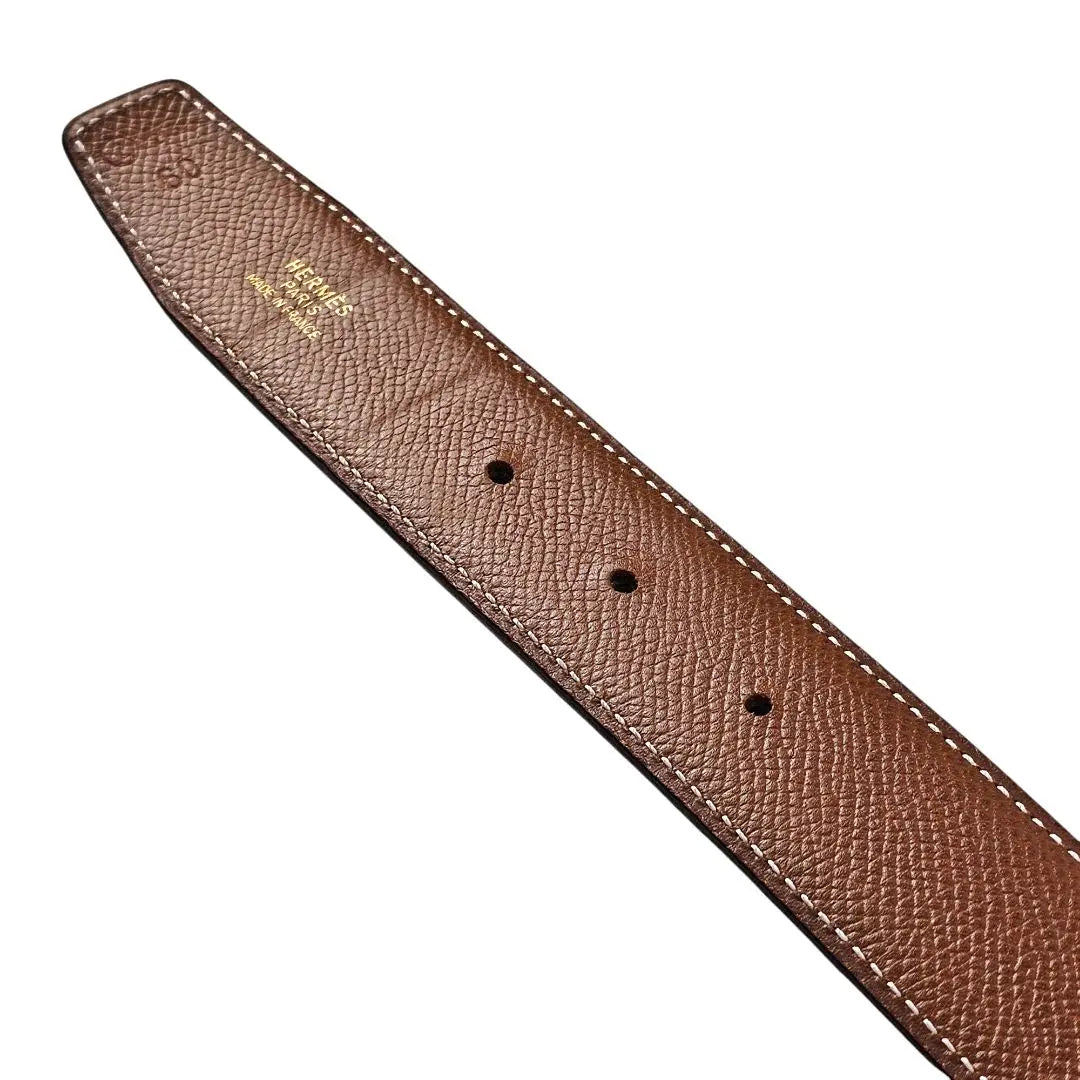 HERMES Constance H Belt Gold Reversible