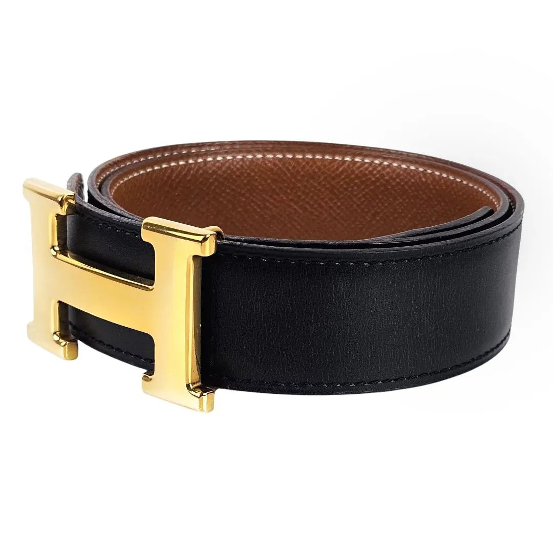 HERMES Constance H Belt Gold Reversible