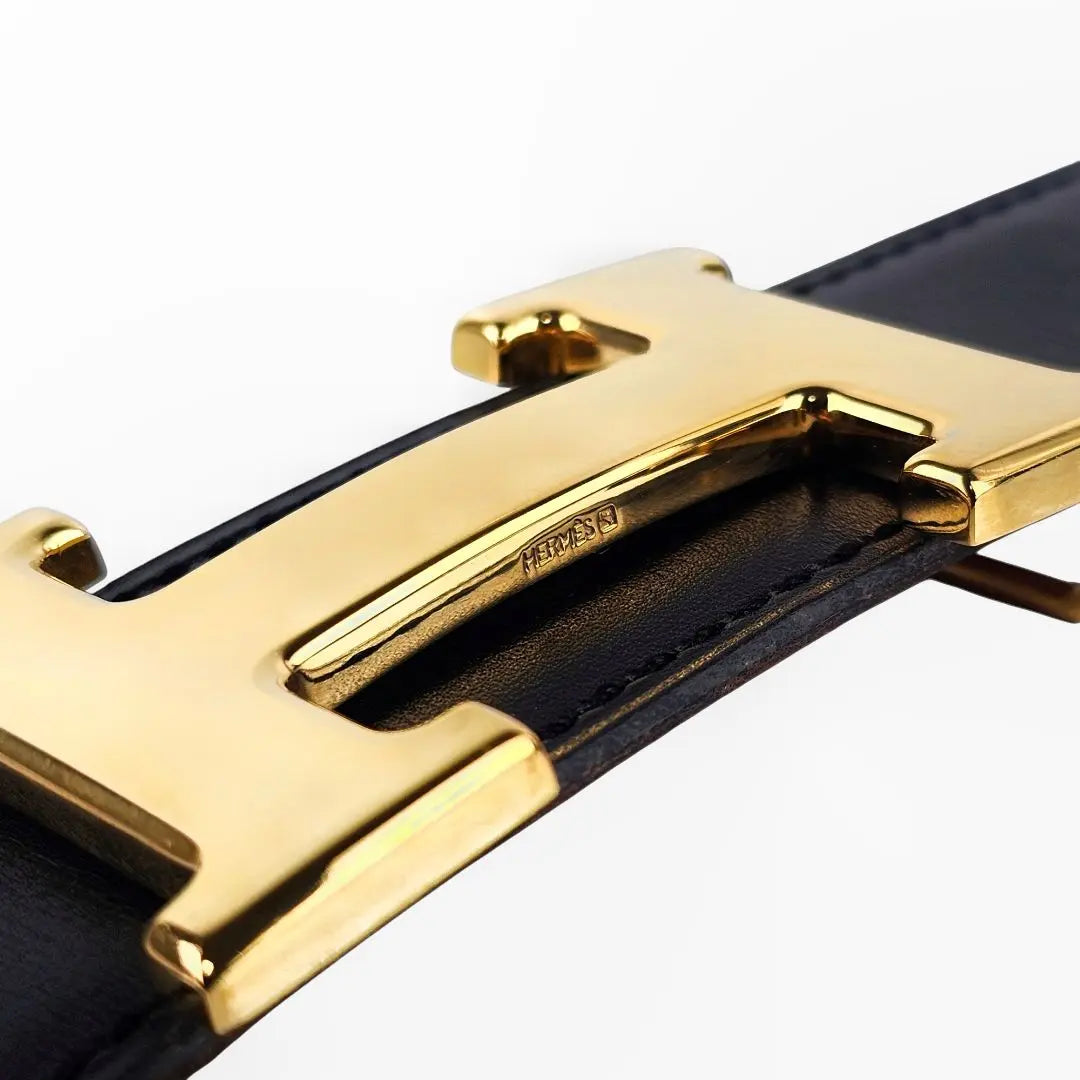 HERMES Constance H Belt Gold Reversible