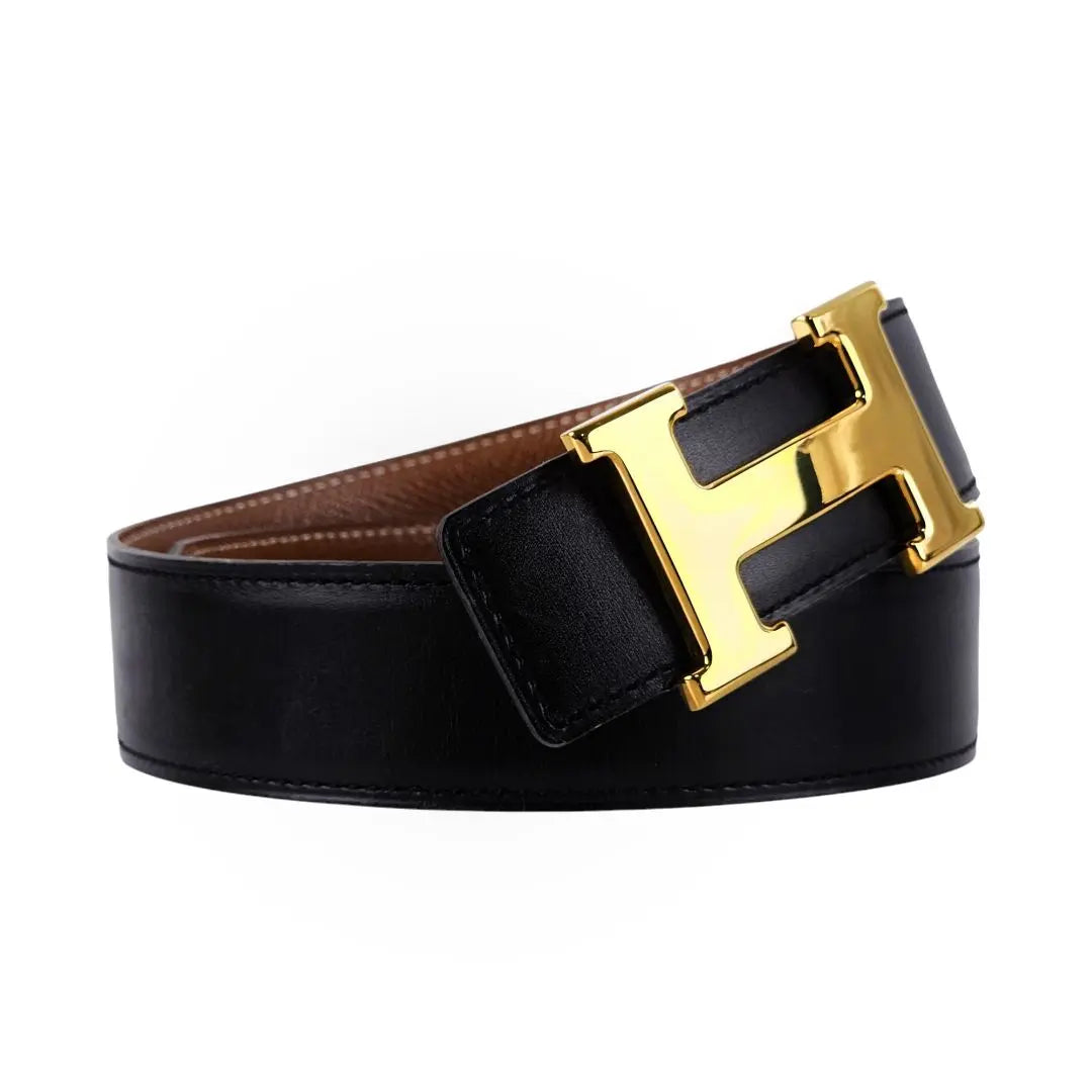 HERMES Constance H Belt Gold Reversible