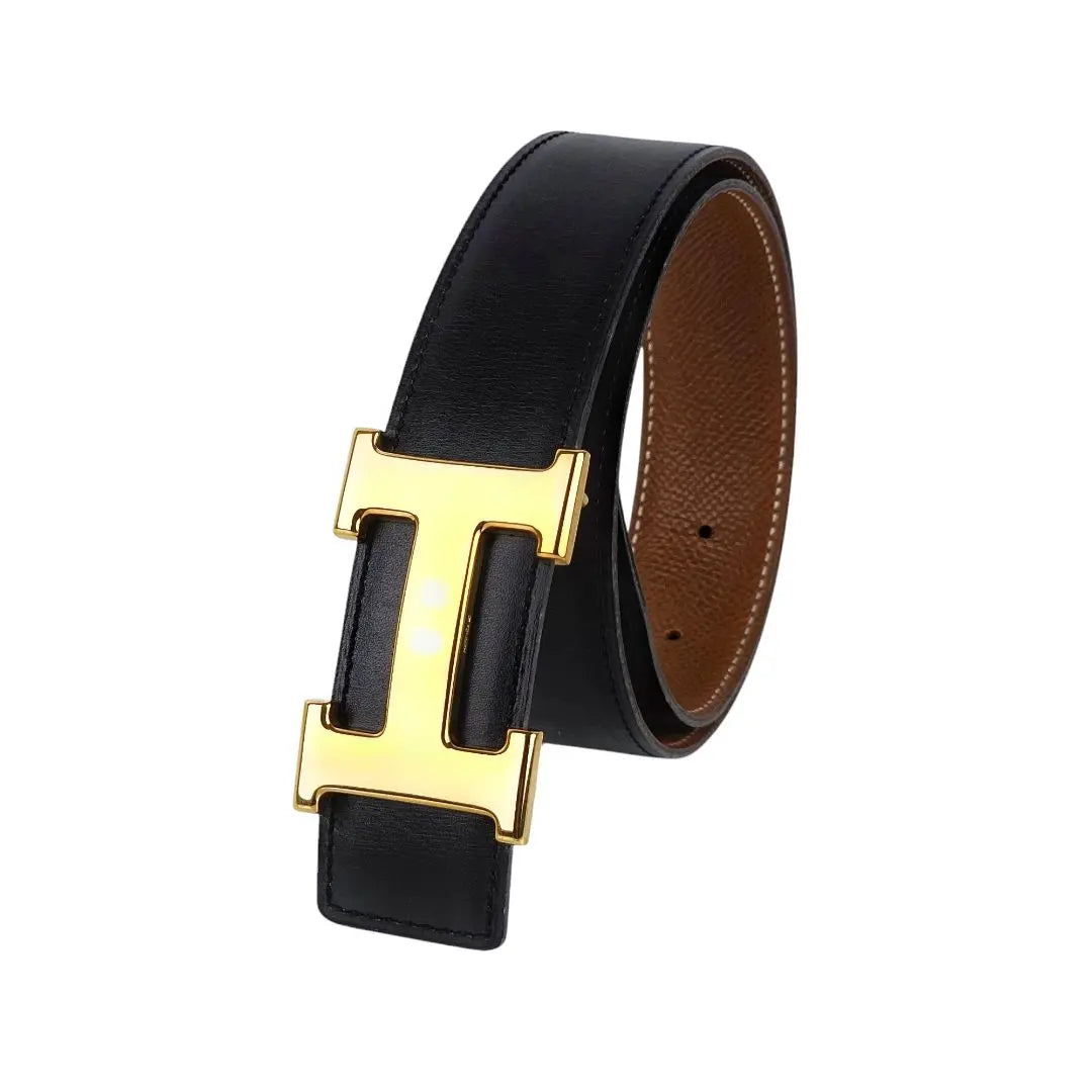 HERMES Constance H Belt Gold Reversible