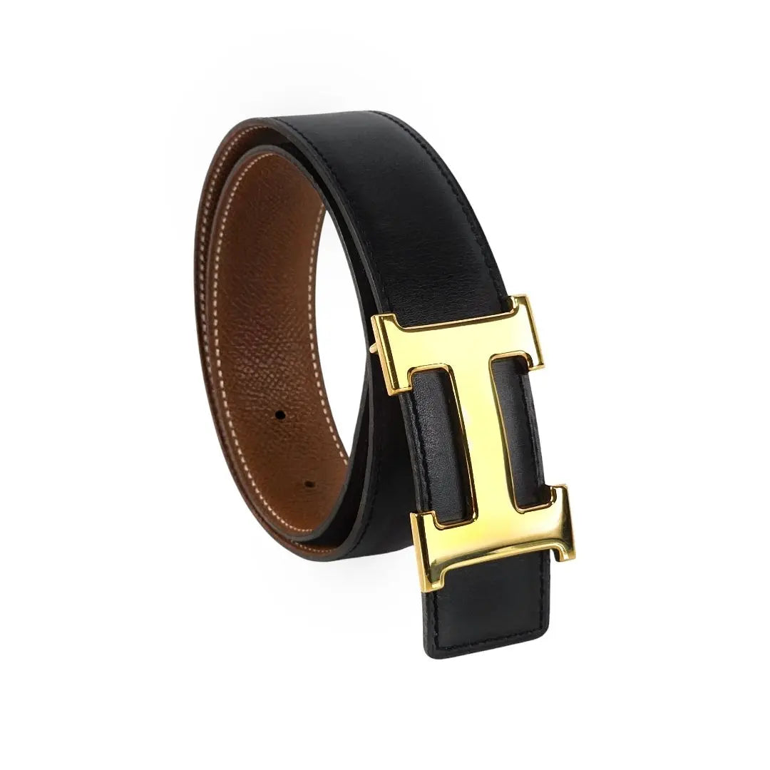 HERMES Constance H Belt Gold Reversible