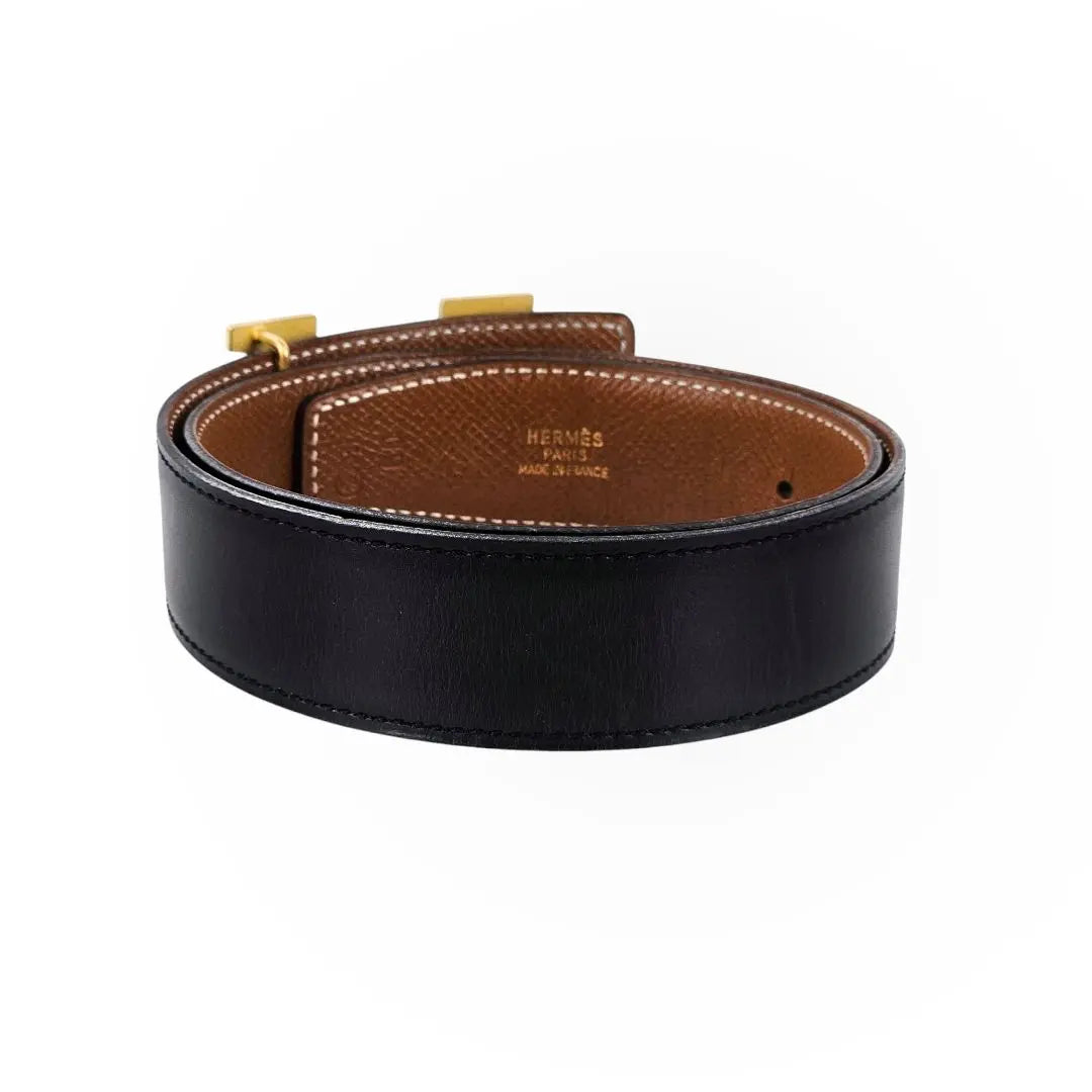 HERMES Constance H Belt Gold Reversible