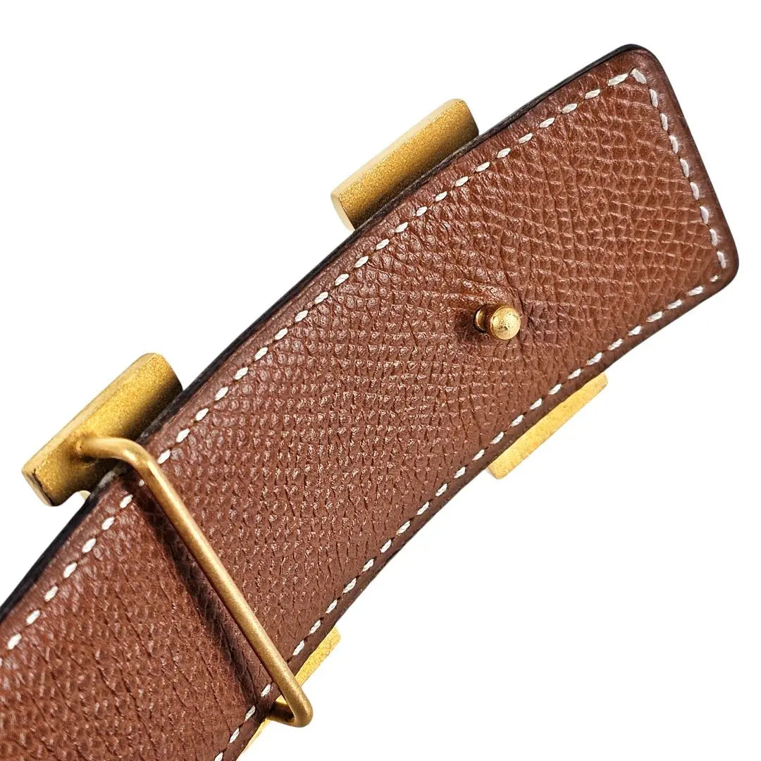 HERMES Constance H Belt Gold Reversible