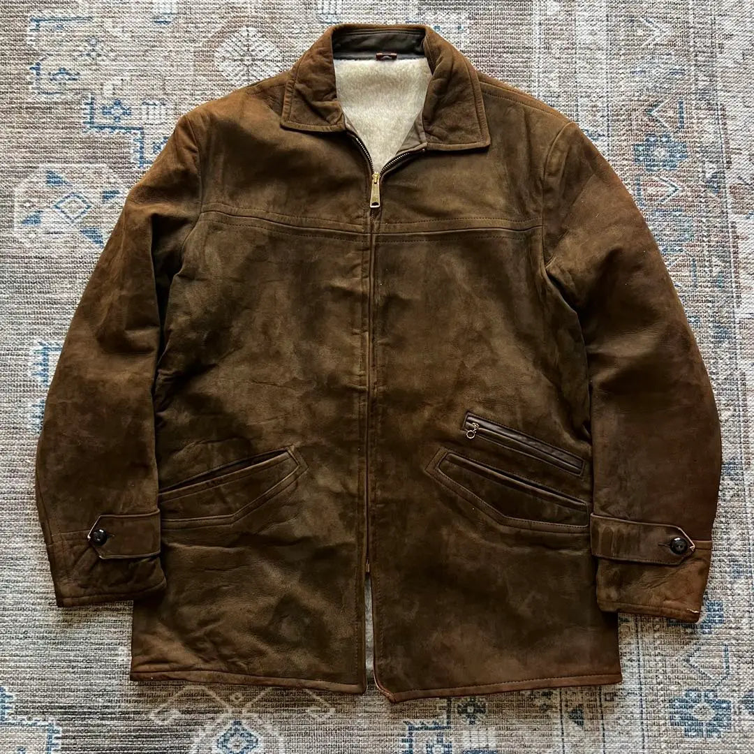 60's DUPONT QUILON IMPORTED SUEDE Leather JKT