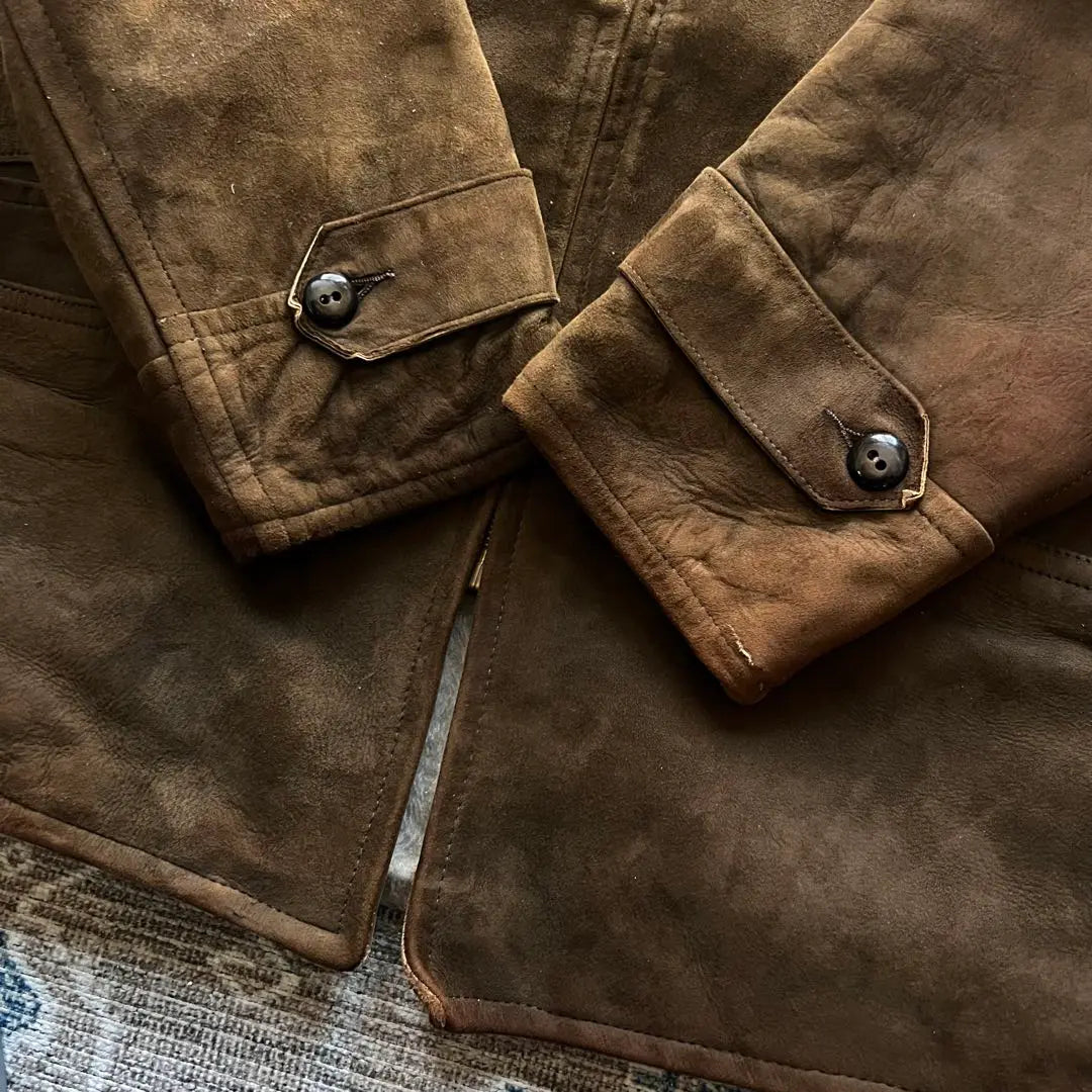 60's DUPONT QUILON IMPORTED SUEDE Leather JKT