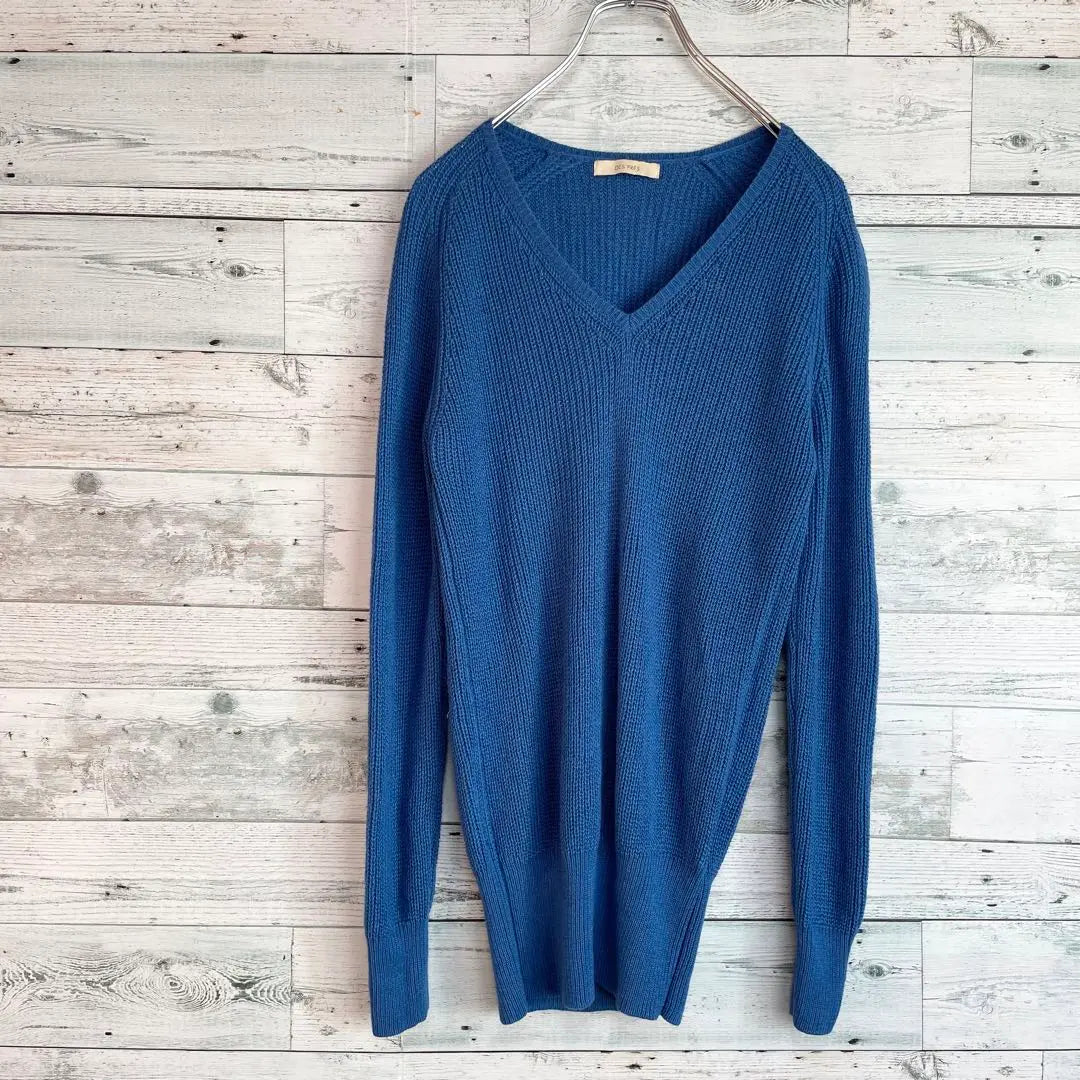 ☆High-quality silk & cashmere ☆ Des Pre Tomorrowland de pullover knit blue | ☆高級シルク&カシミヤ☆デプレ　トゥモローラン　ド　プルオーバーニット　ブルー