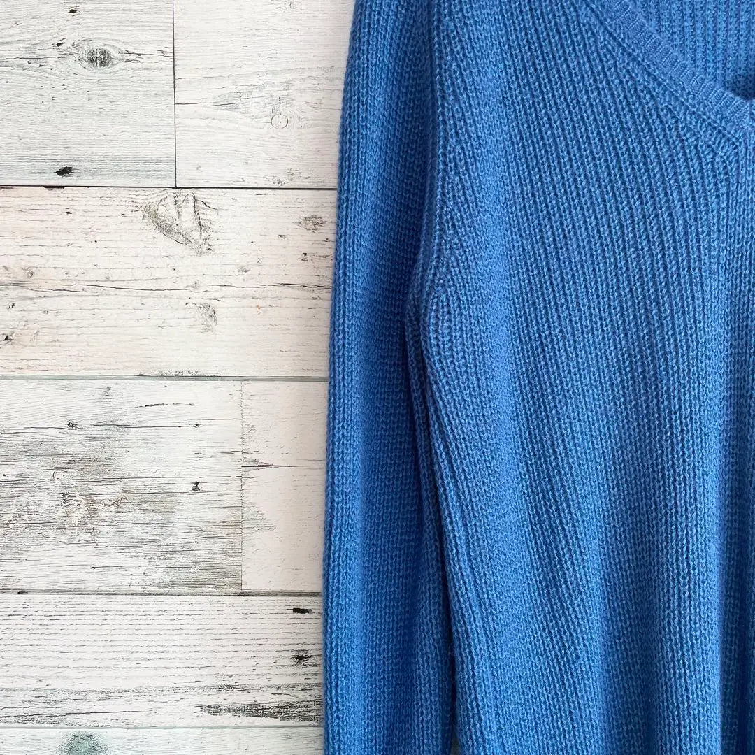 ☆High-quality silk & cashmere ☆ Des Pre Tomorrowland de pullover knit blue | ☆高級シルク&カシミヤ☆デプレ　トゥモローラン　ド　プルオーバーニット　ブルー