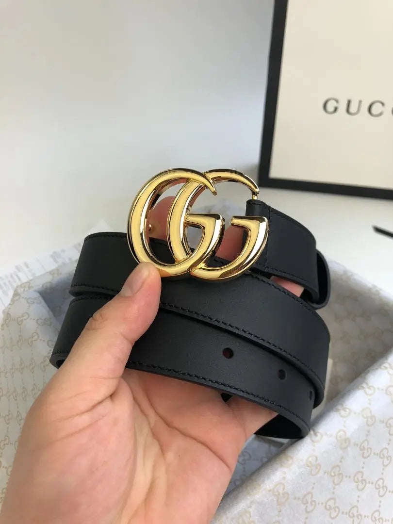 Gucci double-sided usable top layer cowhide belt