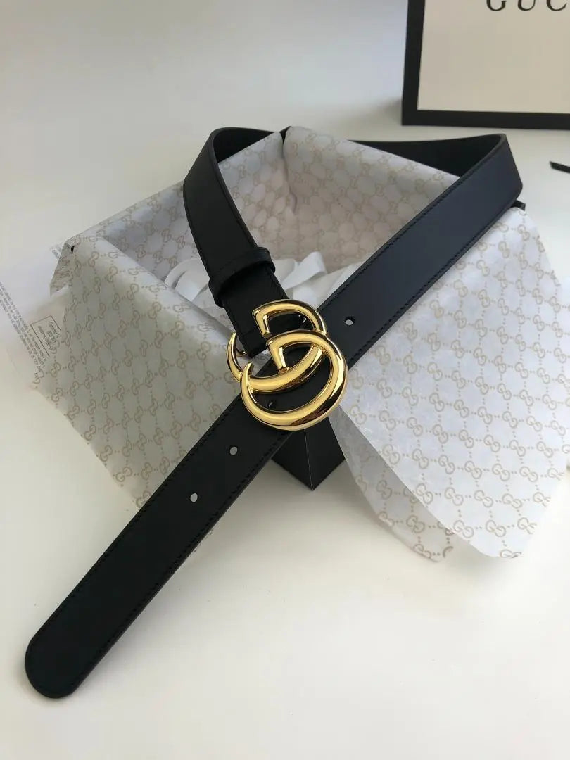 Gucci double-sided usable top layer cowhide belt