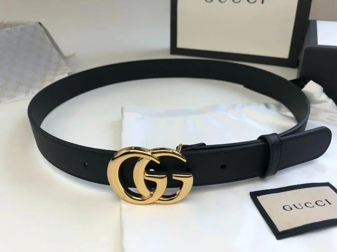 Gucci double-sided usable top layer cowhide belt