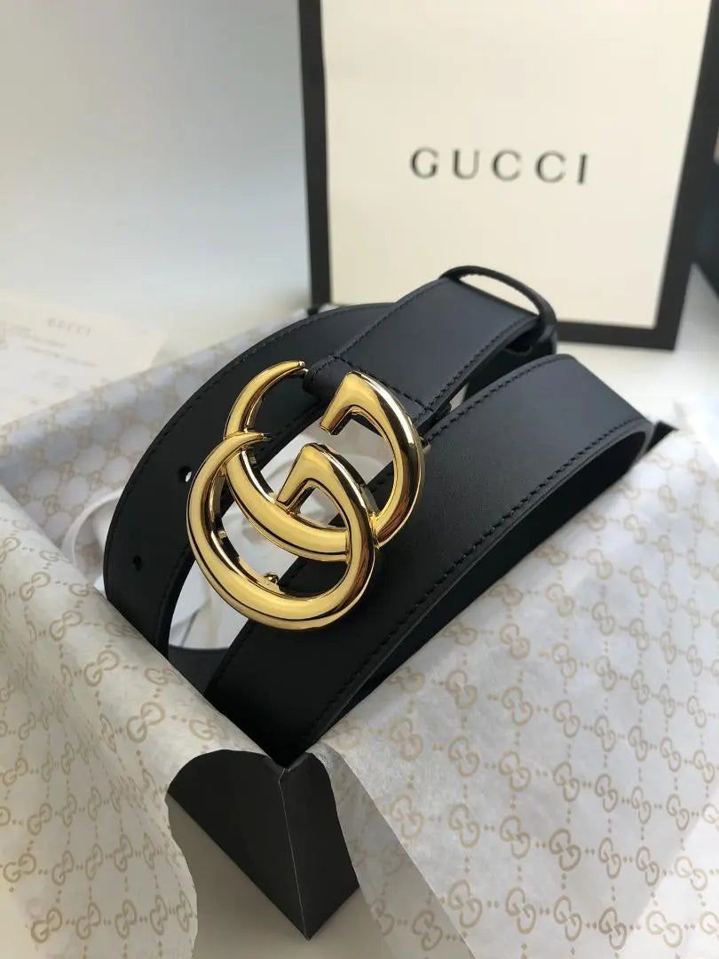 Gucci double-sided usable top layer cowhide belt