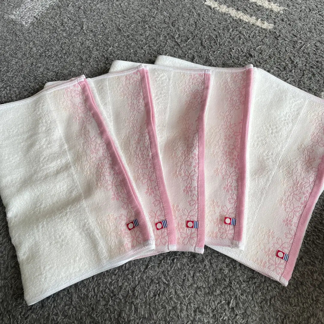 New Imabari face towel set of 5 pieces, made in Japan, 100% cotton