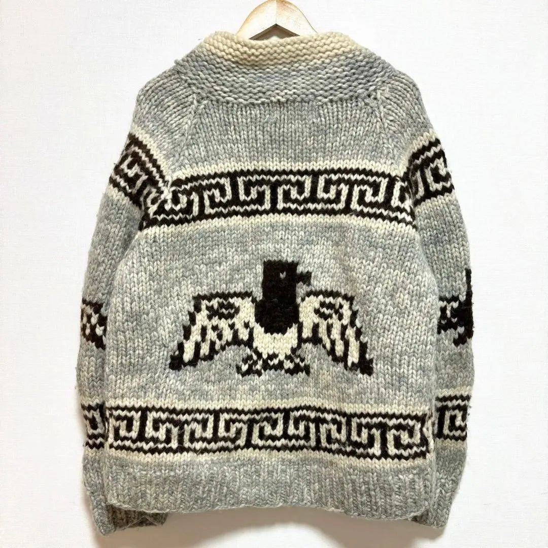 Made in Canada LONG HOUSE Cowitine Knit Thunderbird Grey 42