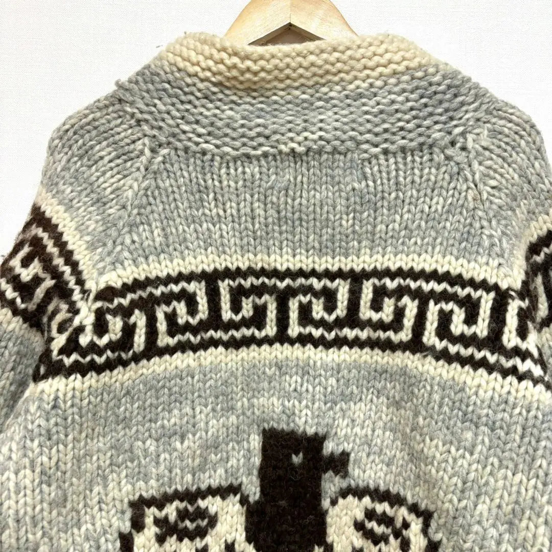 Made in Canada LONG HOUSE Cowitine Knit Thunderbird Grey 42