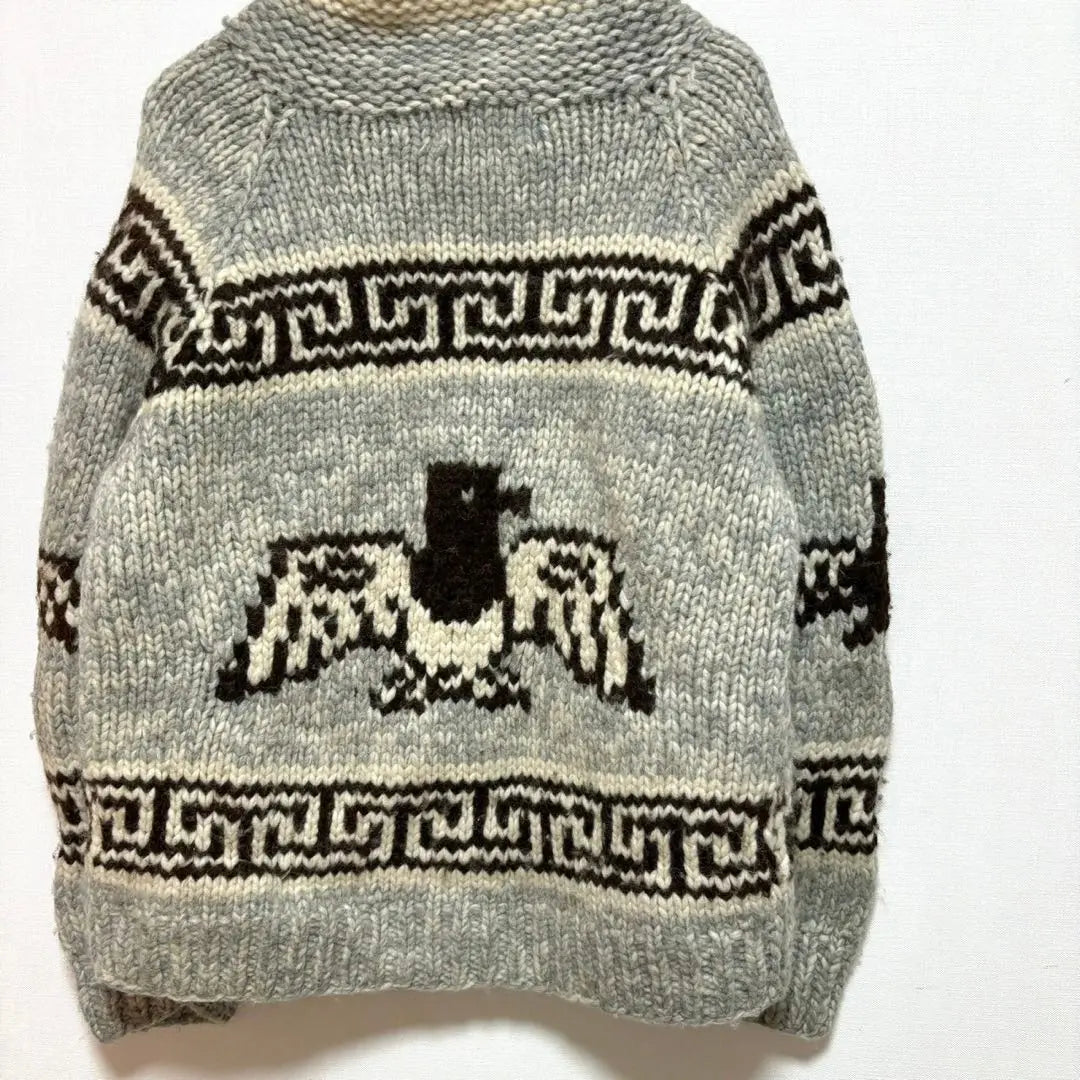 Made in Canada LONG HOUSE Cowitine Knit Thunderbird Grey 42