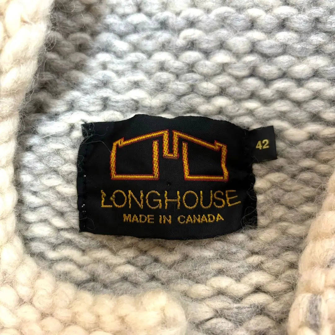 Made in Canada LONG HOUSE Cowitine Knit Thunderbird Grey 42