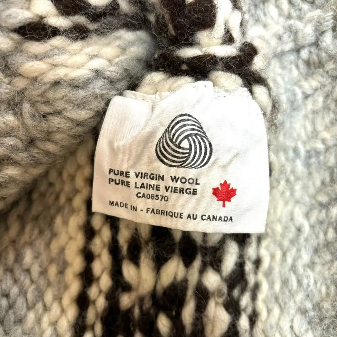 Made in Canada LONG HOUSE Cowitine Knit Thunderbird Grey 42