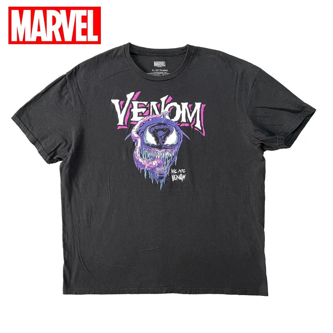 USA Vintage T-shirt Marvel Movie Venom Print Black Men's XL