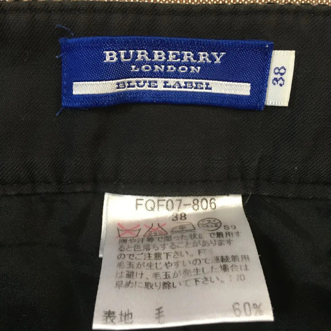 Burberry Blue Label Wool Pants Dark Gray 38