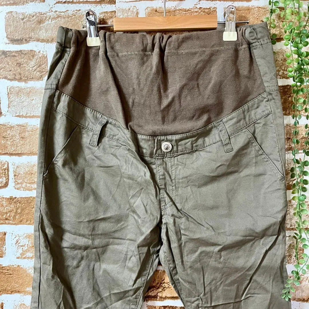 Pantalón Corto Premamá Elfindor Mujer Caqui Talla M | エルフィンドール レディース マタニティ用クロップドパンツ カーキ系 Mサイズ