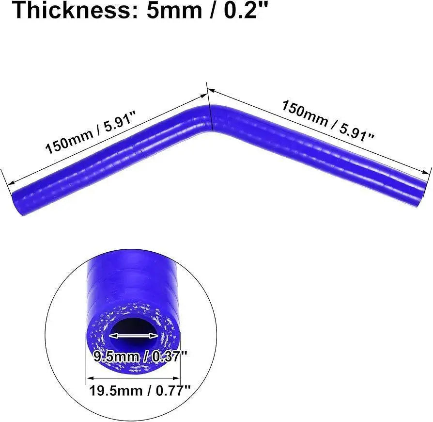 Silicone hose Silicone tube Intercooler Inner diameter 9.5mm 45 degrees