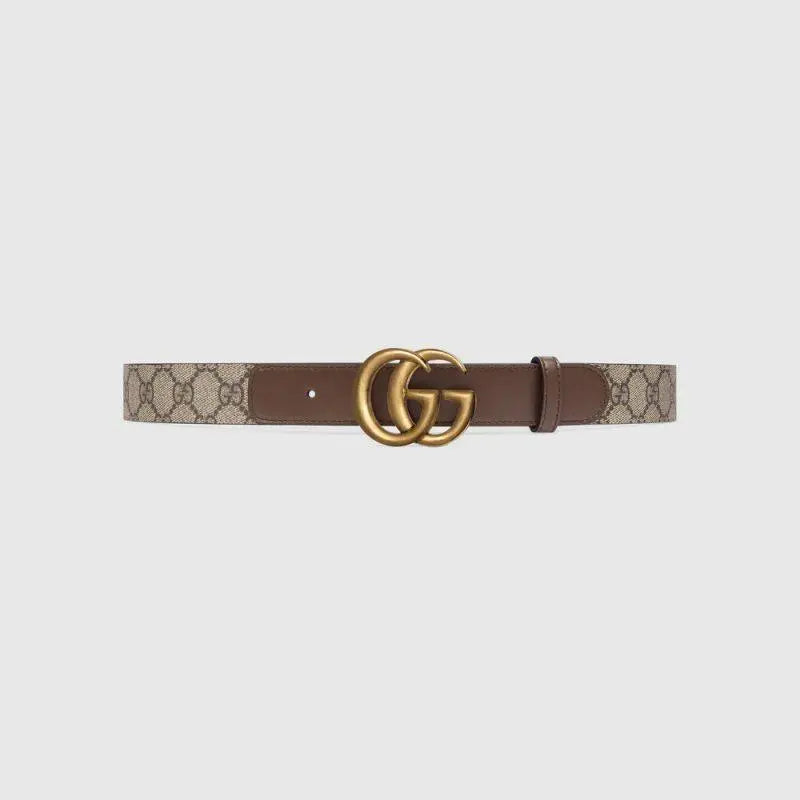 Superb condition ✨GG Supreme Marmont Double G Buckle Leather Belt