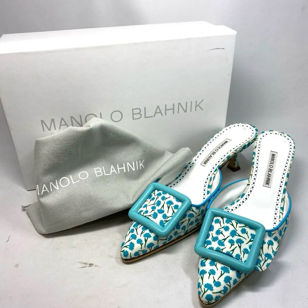 Manoloblanik Size notation "38" 24cm Floral belt Sandals