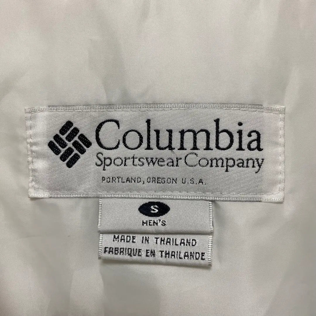 Chaqueta De Algodón Colombia Barata Hombre S Blanco Con Media Cremallera Logotipo Bordado | 激安 コロンビア 中綿ジャケット メンズ S ホワイト ハーフジップ 刺繍ロゴ