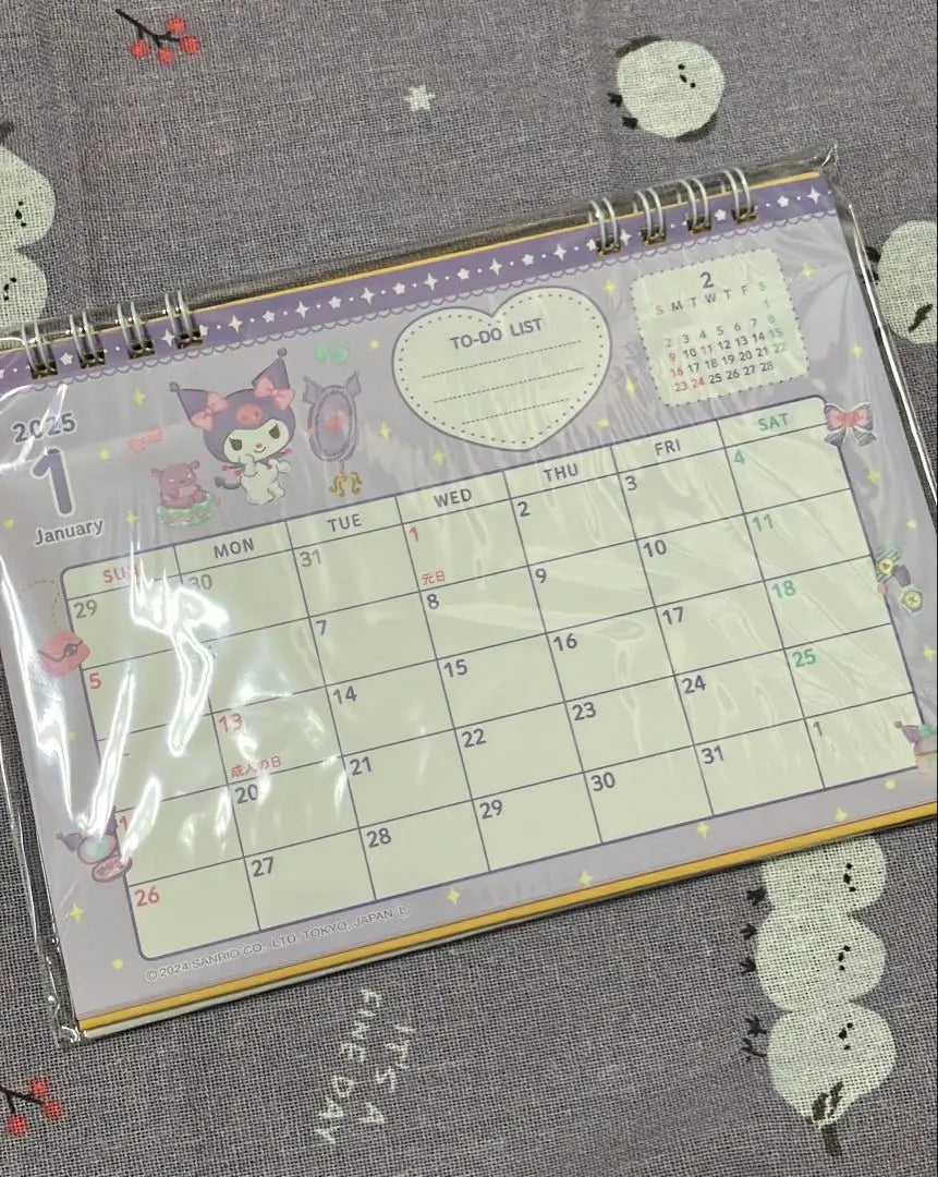 Kuromi-chan 2025 Desk Calendar Sanrio New Unopened Item