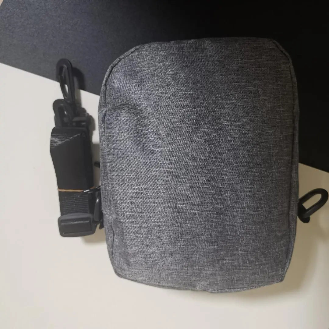 Bolso de hombro Sacoche gris para mujer, pequeño, unisex, gran capacidad