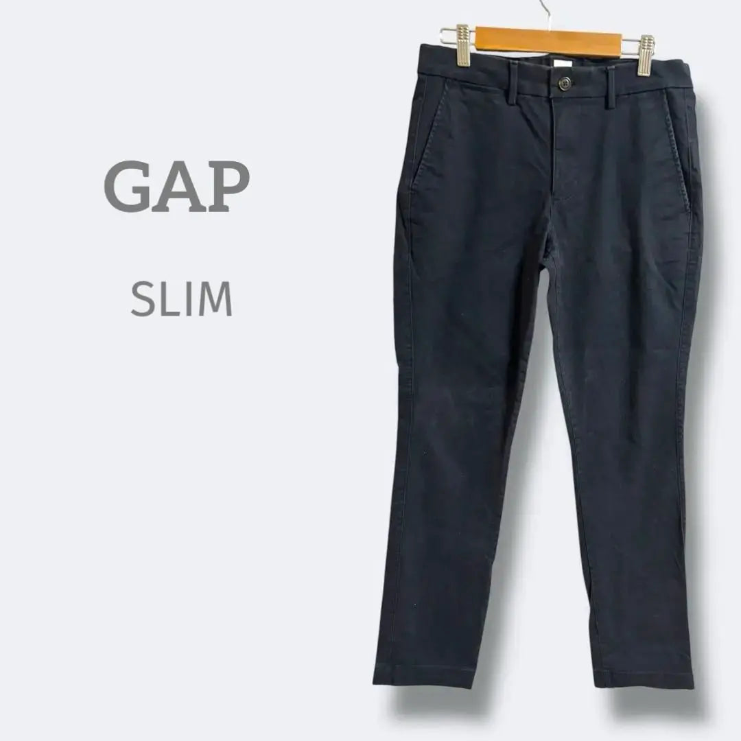 1862 Gap [S] Dark Navy Slim Fit Chino Pants Tortoiseshell Button