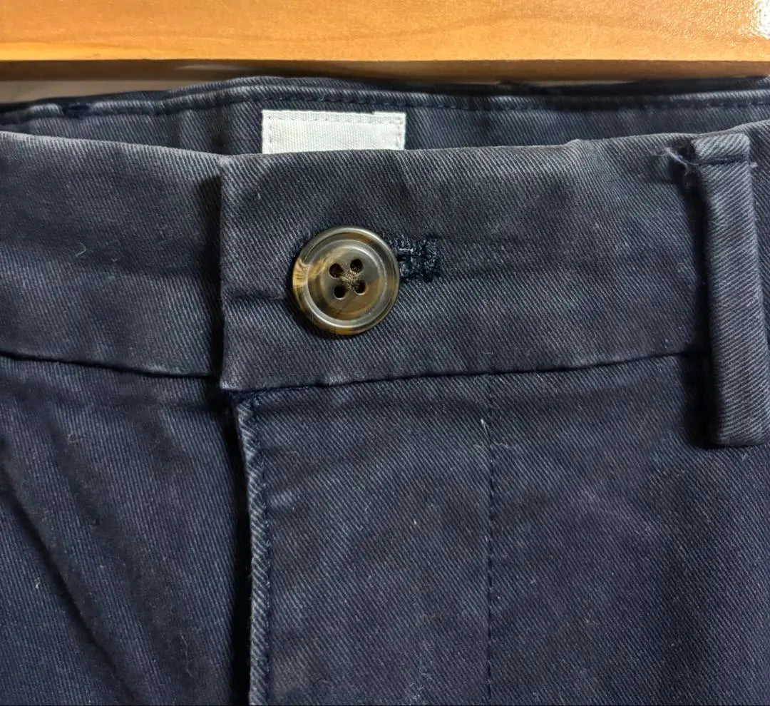 1862 Gap [S] Dark Navy Slim Fit Chino Pants Tortoiseshell Button