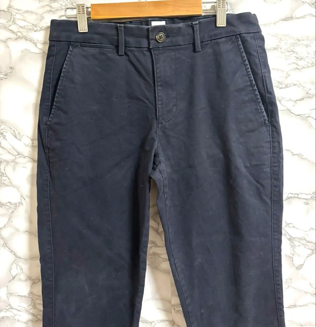 1862 Gap [S] Dark Navy Slim Fit Chino Pants Tortoiseshell Button