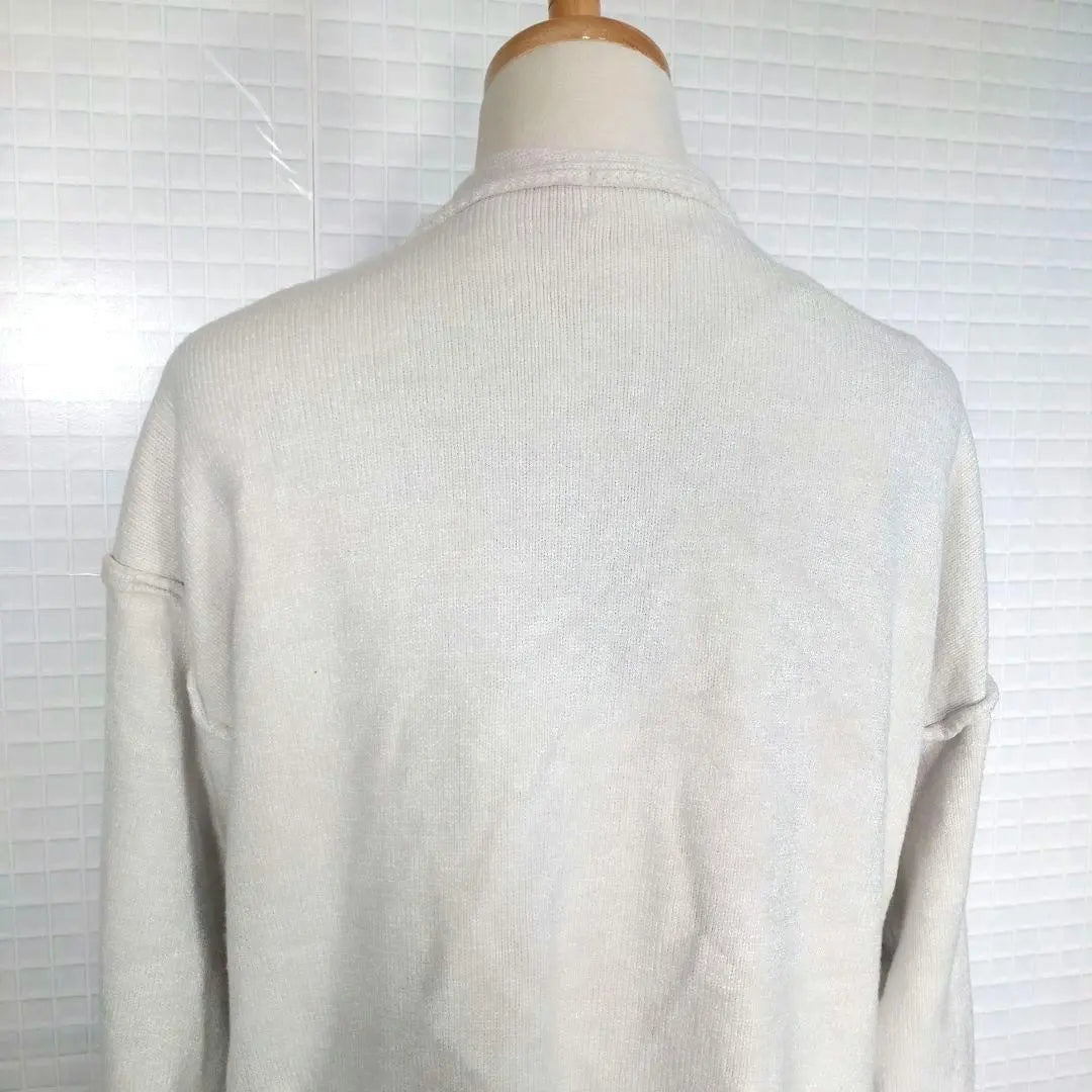 3627 Señoras [Abitokyo] Cárdigan Blanco м-L Lavado Otoño / Invierno | 3627レディース【アビトーキョー】カーディガン 白 М-L 洗濯可 秋冬