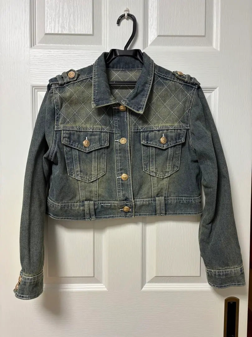 Brand new, unused dark denim short length jacket