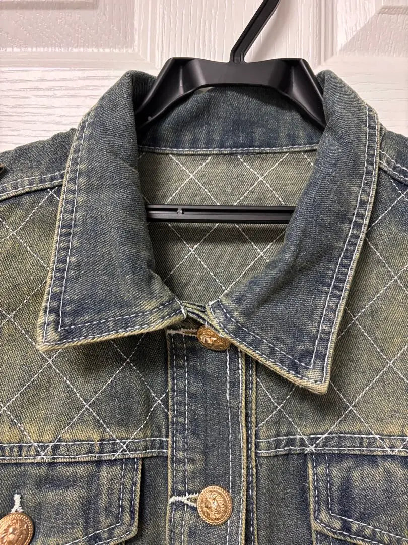 Brand new, unused dark denim short length jacket