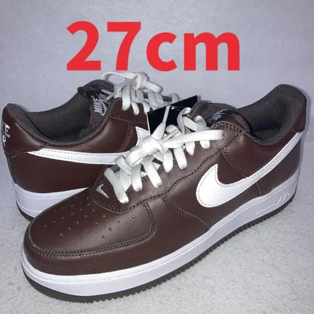 Air Force One Low Retro Chocolate White 27cm Boxed