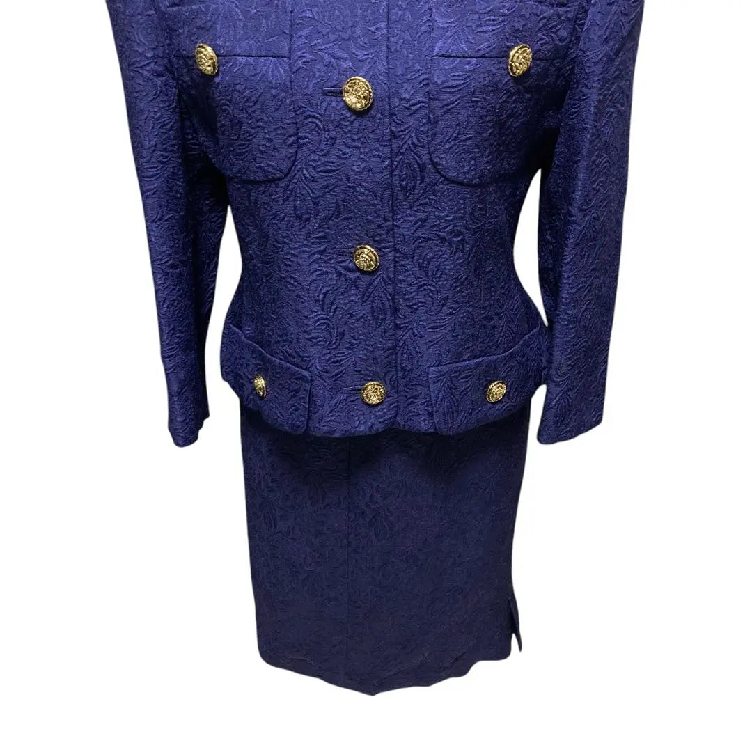 [Good condition] DANA PARIS Set-up Skirt Suit for Women Navy 9