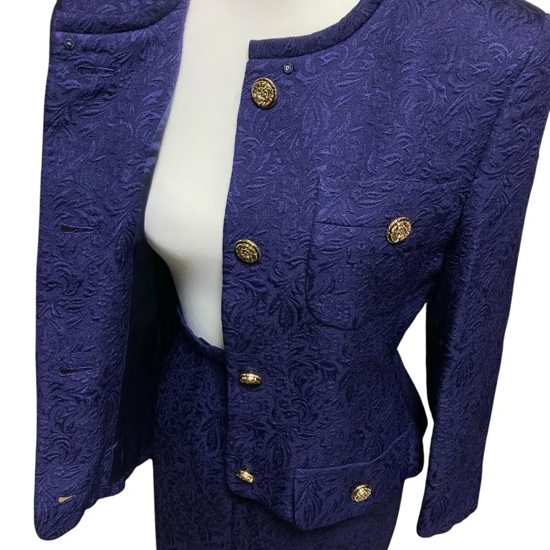 [Good condition] DANA PARIS Set-up Skirt Suit for Women Navy 9