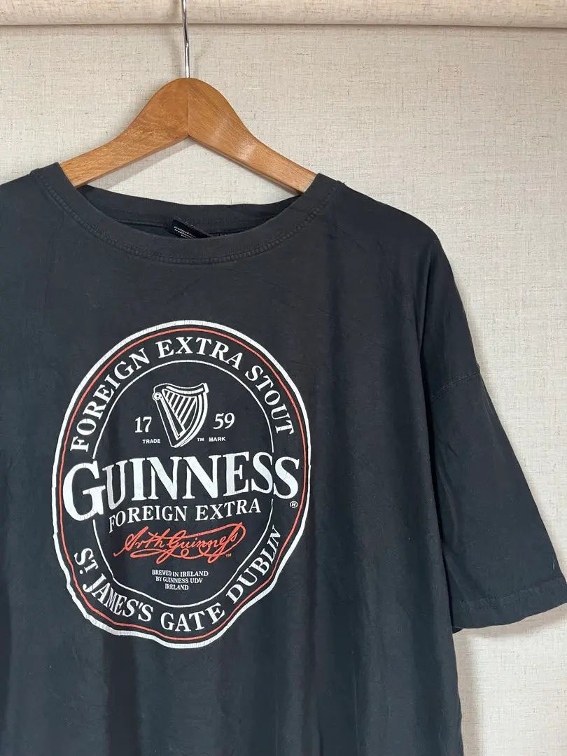 Used clothing Print T Guinness Beer GUINNESS Corporate Logo Oversized