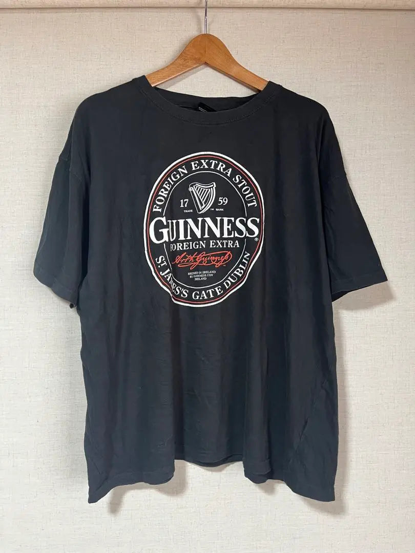 Used clothing Print T Guinness Beer GUINNESS Corporate Logo Oversized