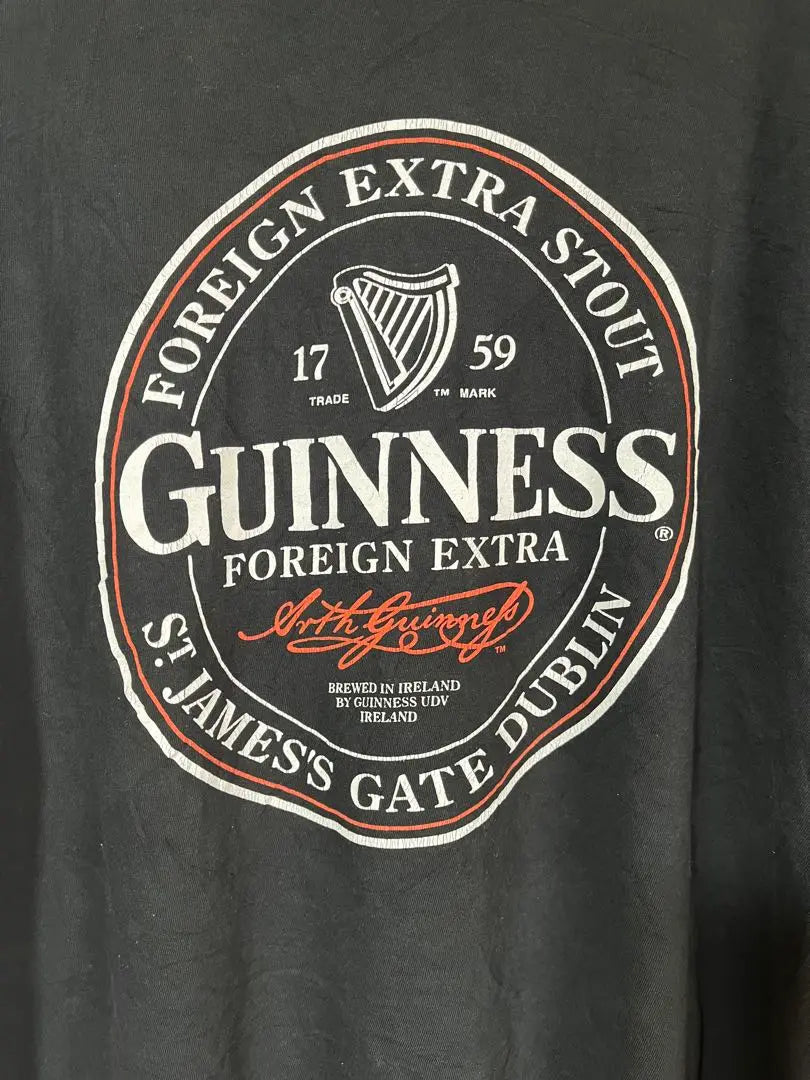 Used clothing Print T Guinness Beer GUINNESS Corporate Logo Oversized