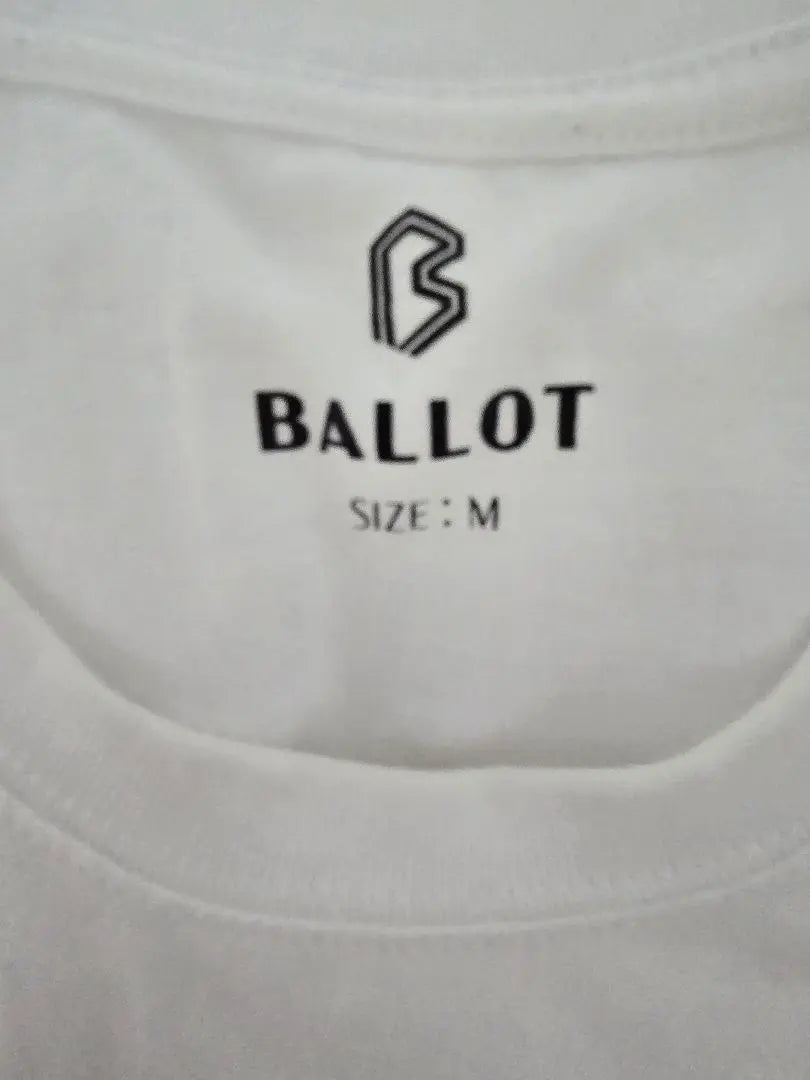 BALLOT Short sleeve T-shirt cotton men's white size M