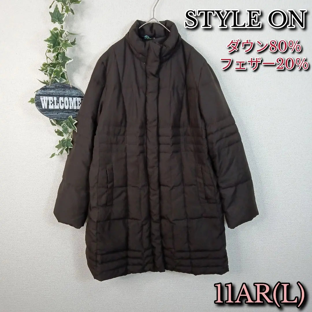 [ESTILO ON] Abrigo de plumón 11AR marrón oscuro L | 【ESTILO ENCENDIDO】ダウンジャケットコート 11AR ダークブラウン Ｌ