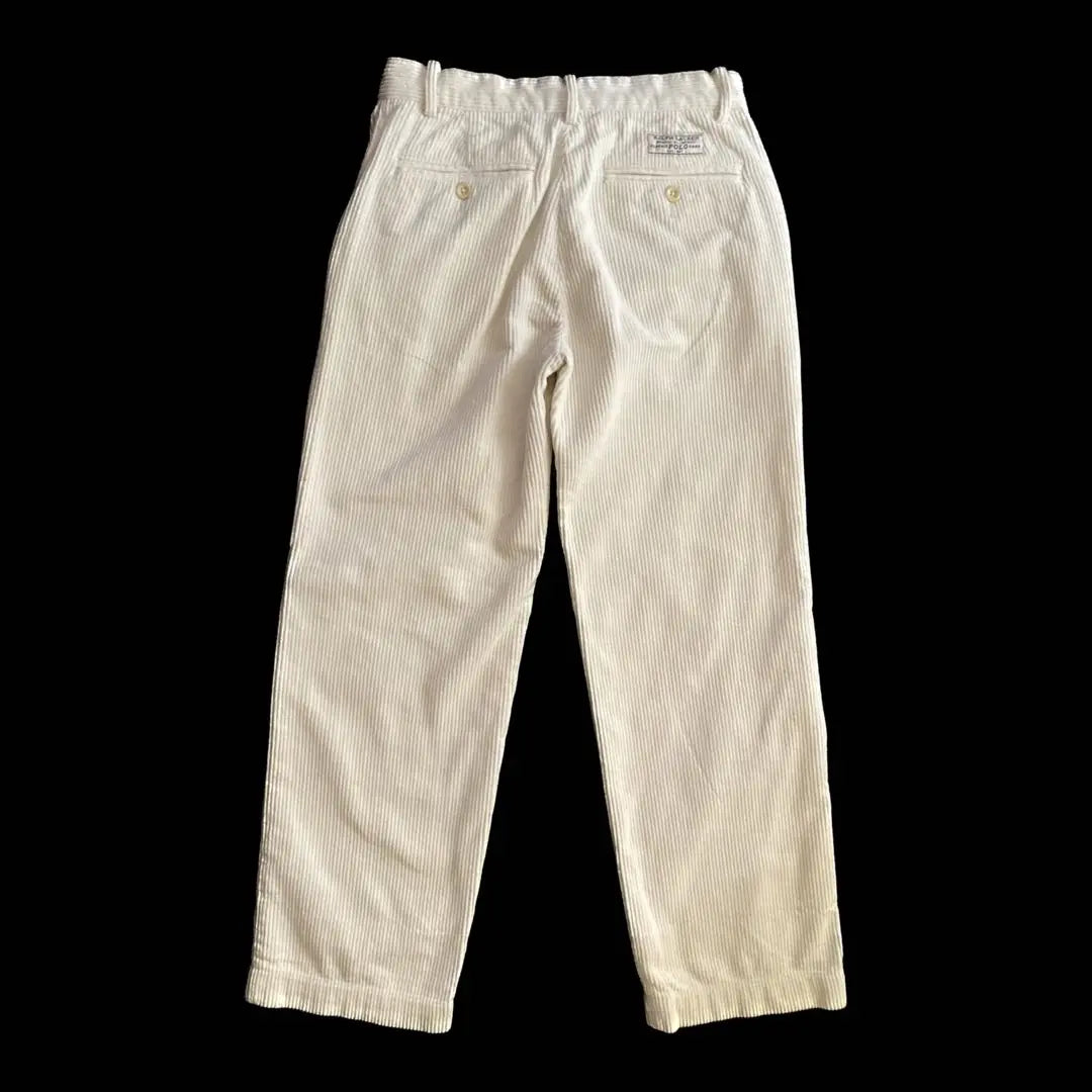 [Used Kids] 90s Polo Ralph Lauren Thick Corduroy Pants, 12 White