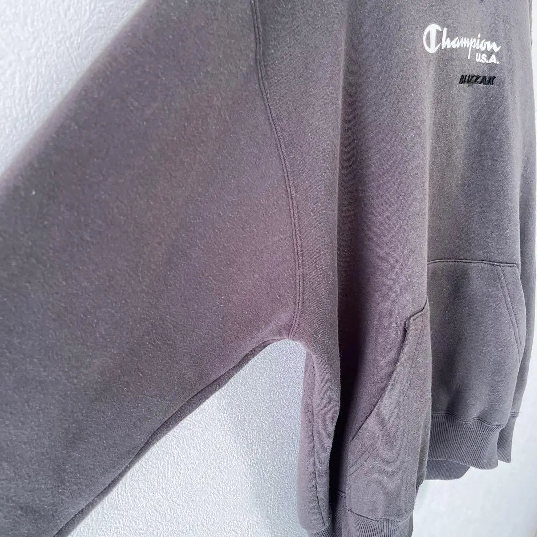 Champion Parka L Corporate Logo Blizzak Collab Gray Used Clothing Rare.92