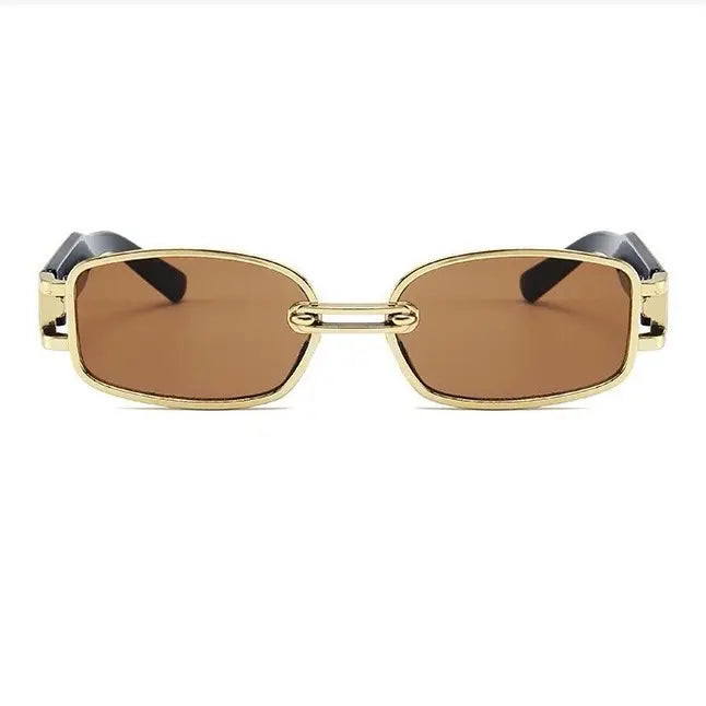 Gafas de sol doradas unisex para mujer, elegantes, unisex para hombre