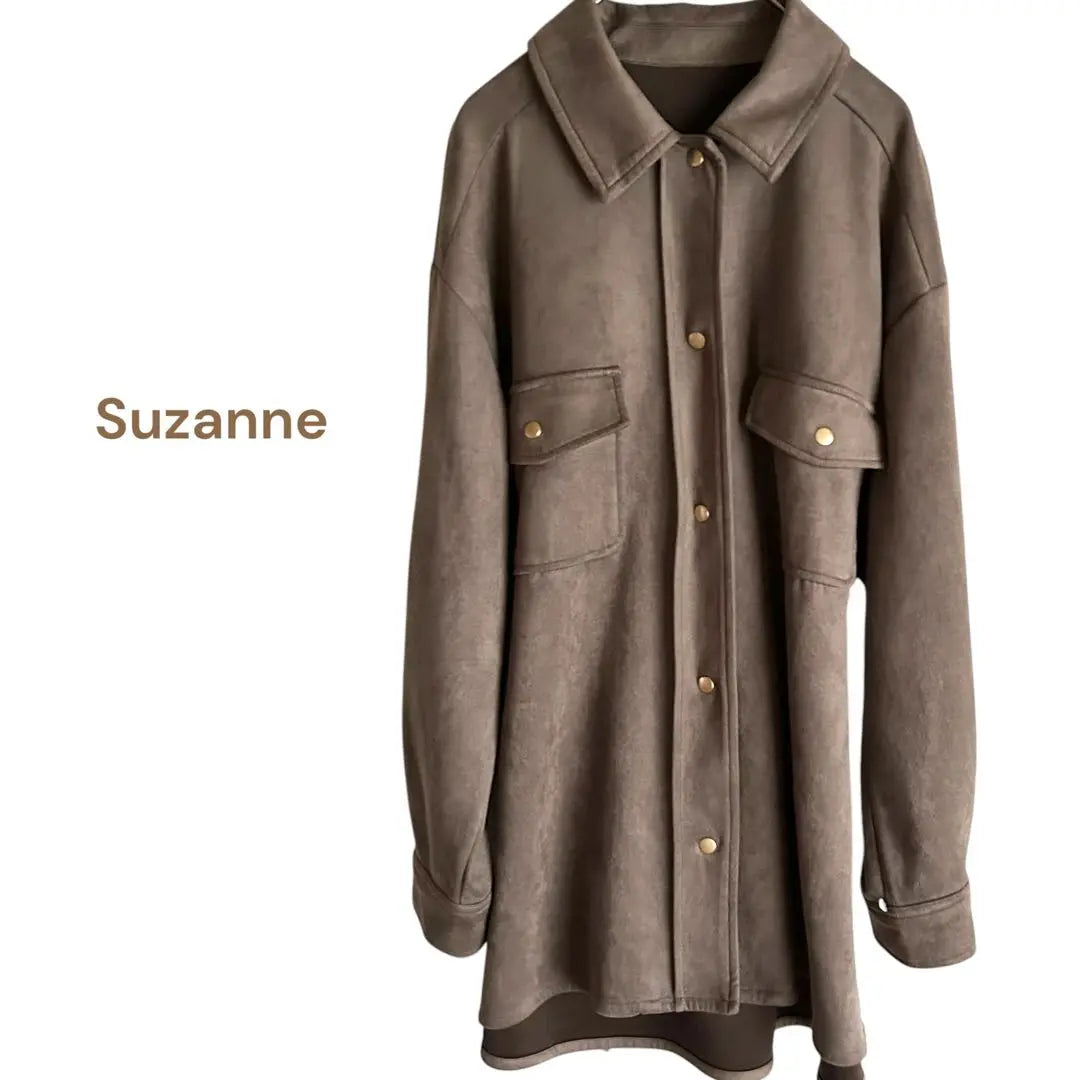 Chaqueta tipo camisa para mujer estilo gabardina sencilla de Suzanne