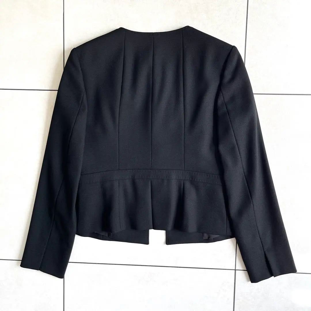 [Unused tag included] ANAYI no-collar jacket, peplum, black